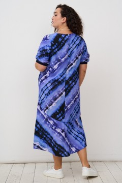 Синее платье с поясом  Intikoma(фото6)