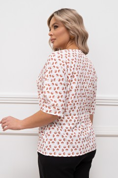 Белая блузка с кулиской Бьянка №4 Valentina(фото4)