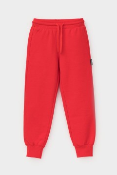 Стильные красные брюки для мальчика  КР 400464/красный к444 брюки Crockid(фото4)