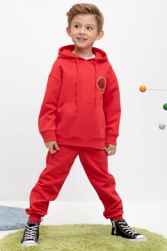 Стильные красные брюки для мальчика  КР 400464/красный к444 брюки Crockid