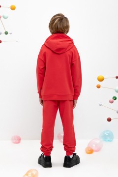 Удобные красные брюки для мальчика КР 400464/красный к446 брюки Crockid(фото3)