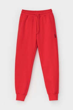Удобные красные брюки для мальчика КР 400464/красный к446 брюки Crockid(фото4)