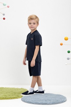 Стильные шорты для мальчика КР 400510/индиго к456 шорты Crockid(фото2)