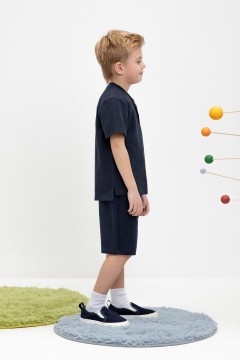 Стильные шорты для мальчика КР 400510/индиго к456 шорты Crockid(фото3)