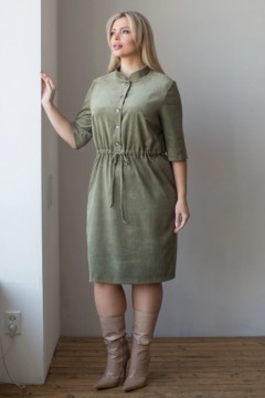 Платье в стиле сафари оливкового цвета Venusita(фото2)