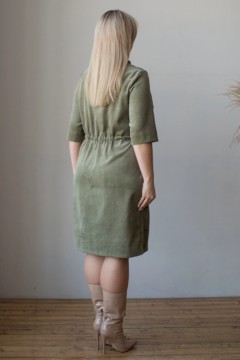 Платье в стиле сафари оливкового цвета Venusita(фото3)