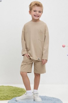 Стильные шорты для мальчика  КР 400510/темно-бежевый к456 шорты Crockid