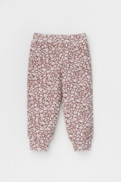 Милые штаны с принтом для девочки КР 400639/серая пудра,винтажные цветы к441 брюки Crockid(фото3)