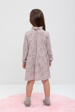 Платье с принтом для девочки КР 5857/серая пудра,винтажные цветы к443 платье Crockid(фото2)