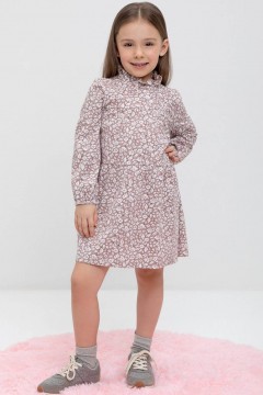 Платье с принтом для девочки КР 5857/серая пудра,винтажные цветы к443 платье Crockid