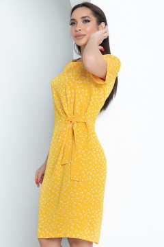 Жёлтое летнее платье с завязками Diolche