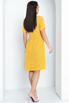 Жёлтое летнее платье с завязками Diolche(фото3)