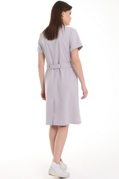 Светло-серое летнее платье с карманами Diolche(фото3)