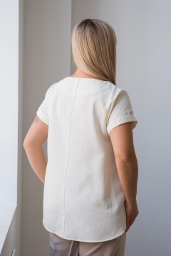 Блуза из льняной ткани Novita(фото3)