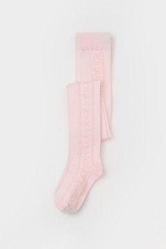 Удобные колготки розового цвета с принтом для девочки К 9288/нежно-розовый колготки Crockid