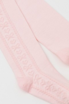 Удобные колготки розового цвета с принтом для девочки К 9288/нежно-розовый колготки Crockid(фото2)