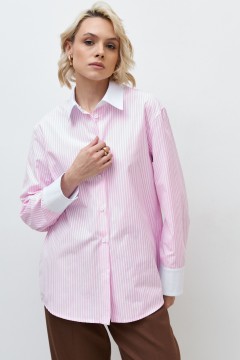 Розовая рубашка в полоску Cloxy