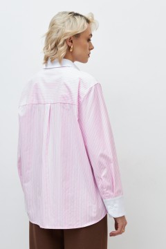 Розовая рубашка в полоску Cloxy(фото4)