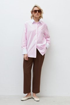 Розовая рубашка в полоску Cloxy(фото2)