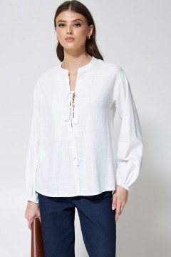Белая блузка с завязками Cloxy