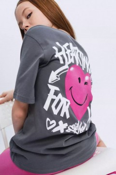 Стильная футболка оверсайз для девочки 10539/14SS24 Vulpes Familiy(фото2)
