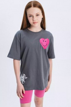 Стильная футболка оверсайз для девочки 10539/14SS24 Vulpes Familiy
