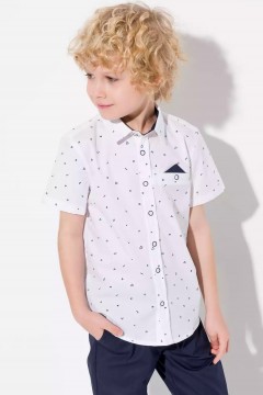 Модная рубашка для мальчика с коротким рукавом 10704AW23 Vulpes Familiy