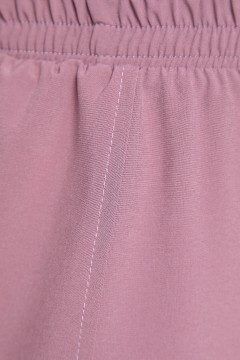 Широкие брюки пудрового цвета на запах с разрезами Lady Taiga(фото3)