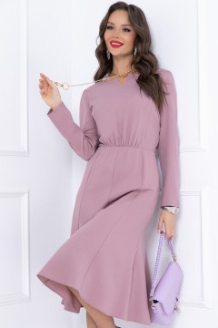 Розовое платье с юбкой годе Bellovera