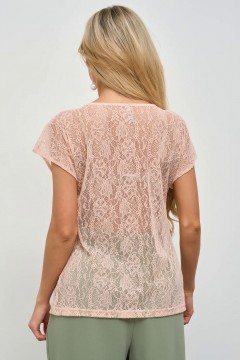 Гипюровая блузка персикового цвета Jetty(фото3)