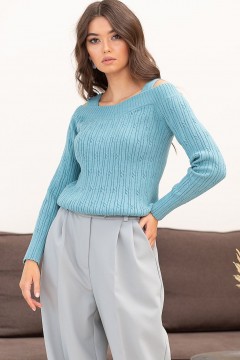 Вязаный джемпер с открытыми плечами Happychoice