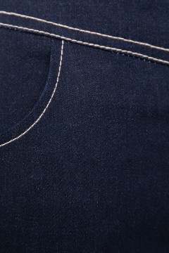 Тёмно-синие джинсы на широком притачном поясе Lady Taiga(фото3)
