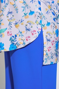 Светло-серая блузка с цветочным принтом Aquarel(фото3)