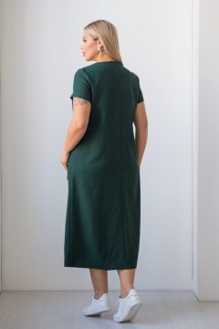 Тёмно-зелёное длинное платье Novita(фото4)