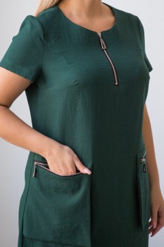 Тёмно-зелёное длинное платье Novita(фото3)