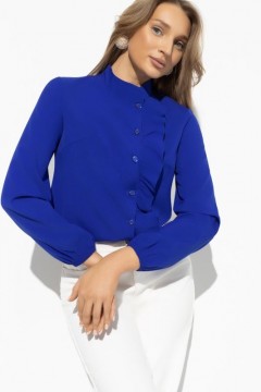 Синяя блузка с воланом Charutti