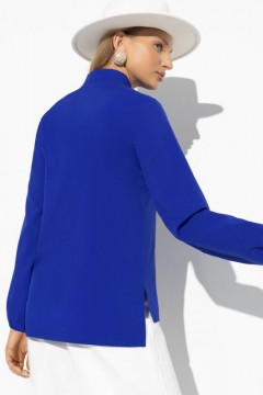 Синяя блузка с воланом Charutti(фото4)