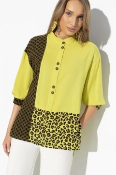 Жёлтая комбинированная рубашка Charutti