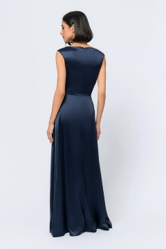 Платье макси тёмно-синего цвета 1001 dress(фото4)