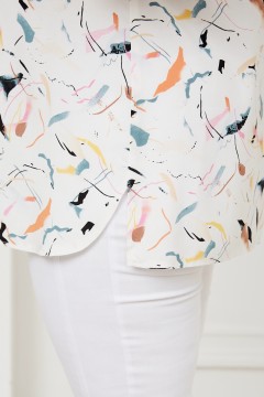 Белая блузка с принтом Intikoma(фото3)