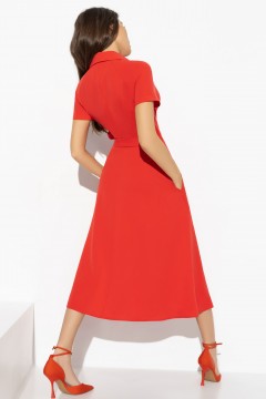 Красное платье на запах 52 размера Charutti(фото5)