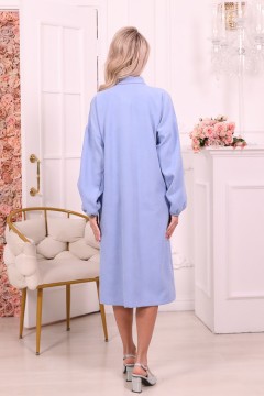 Голубое платье миди с карманами Wisell(фото4)