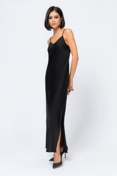 Платье макси чёрного цвета 1001 dress(фото2)