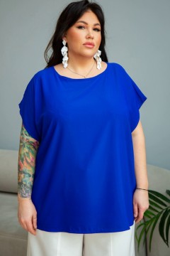 Синяя шёлковая блузка Jetty-plus
