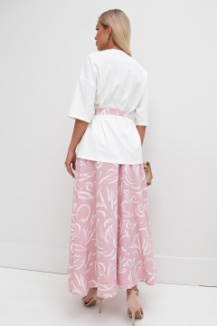 Бело-розовый костюм с длинной юбкой Дарьяна №2 Valentina(фото3)
