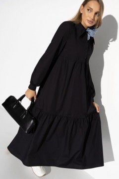 Чёрное платье с пуговицами Charutti(фото2)
