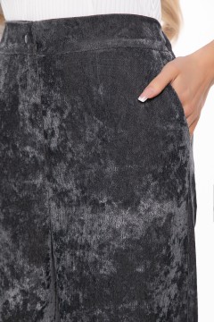 Тёмно-серые вельветовые брюки Lady Taiga(фото3)