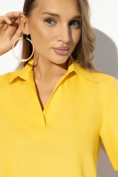 Жёлтая блузка с коротким рукавом Charutti(фото3)