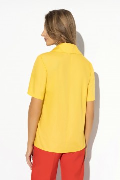 Жёлтая блузка с коротким рукавом Charutti(фото4)