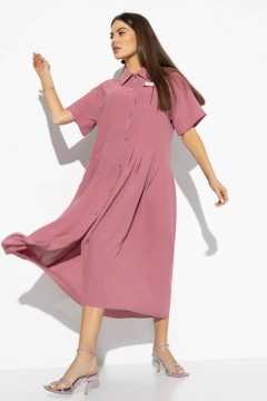 Розовое платье-рубашка Charutti(фото3)